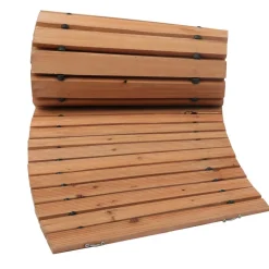 VEVOR Wooden Garden Pathway, 8 ft x 17 in, Non-Slip Curved Garden Walkway, Roll Out Cedar Outdoor Walkway Path with Wire Rope Connection, Decorative Lawn Paver for Backyard Boardwalk Wedding Party