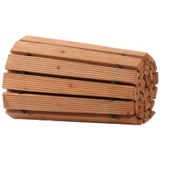 VEVOR Wooden Garden Pathway, 8 ft x 17 in, Non-Slip Curved Garden Walkway, Roll Out Cedar Outdoor Walkway Path with Wire Rope Connection, Decorative Lawn Paver for Backyard Boardwalk Wedding Party