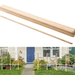 VEVOR Wooden Garden Stakes, 25 Pcs 48x0.5x0.69 in Survey Grading Stakes, Garden Ground Stake with Sharp Point, Fir Wood Plant Support Stake, Sign Posts for Silt Fence Backyard Boundaries Baselines