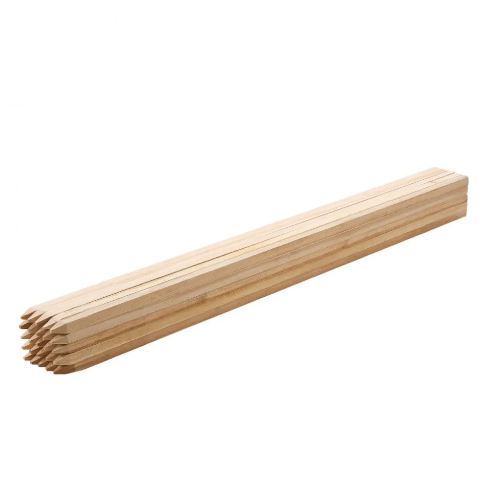 VEVOR Wooden Garden Stakes, 25 Pcs 36x0.75x0.75 in Survey Grading Stakes, Garden Ground Stake with Sharp Point, Fir Wood Plant Support Stake, Sign Posts for Silt Fence Backyard Boundaries Baselines