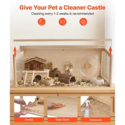 VEVOR Wooden Hamster Cage 48