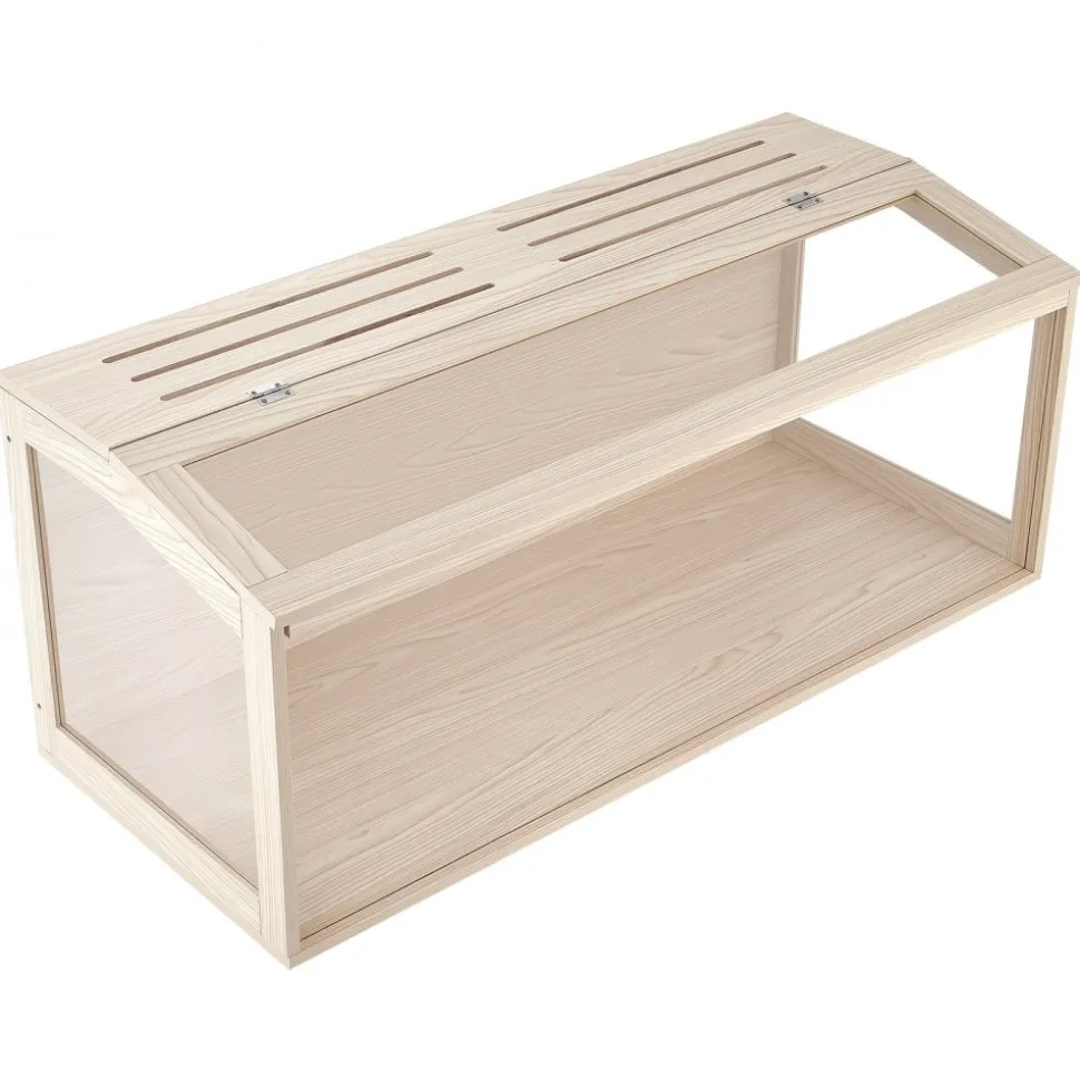 VEVOR Wooden Hamster Cage 48"x20.1"x20.1" 270° Viewing Hamster Habitat, Chewproof Acrylic Small Animal Cage with Openable Top, Large Pet Enclosure for Syrian/Dwarf Hamsters, Guinea Pigs & Gerbils