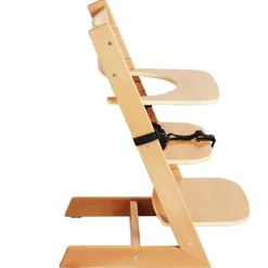 VEVOR Wooden High Chair for Babies & Toddlers, Convertible Adjustable Feeding Chair, Eat & Grow High Chair with Tray, Grow with Kid Portable Baby Dining Booster Seat, Beech Wood Toddler Chair, Natural