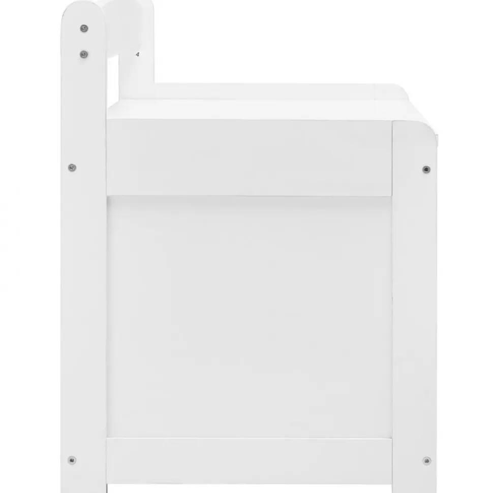 VEVOR Wooden Toy Chest for Kids, Toddler Toy Storage Box with Flip-Top Lid and Safety Hinge, 32.68 x 17.91 x 24.02" Large Kids Storage Bench for Playroom, Bedroom, Living Room or Entryway, White