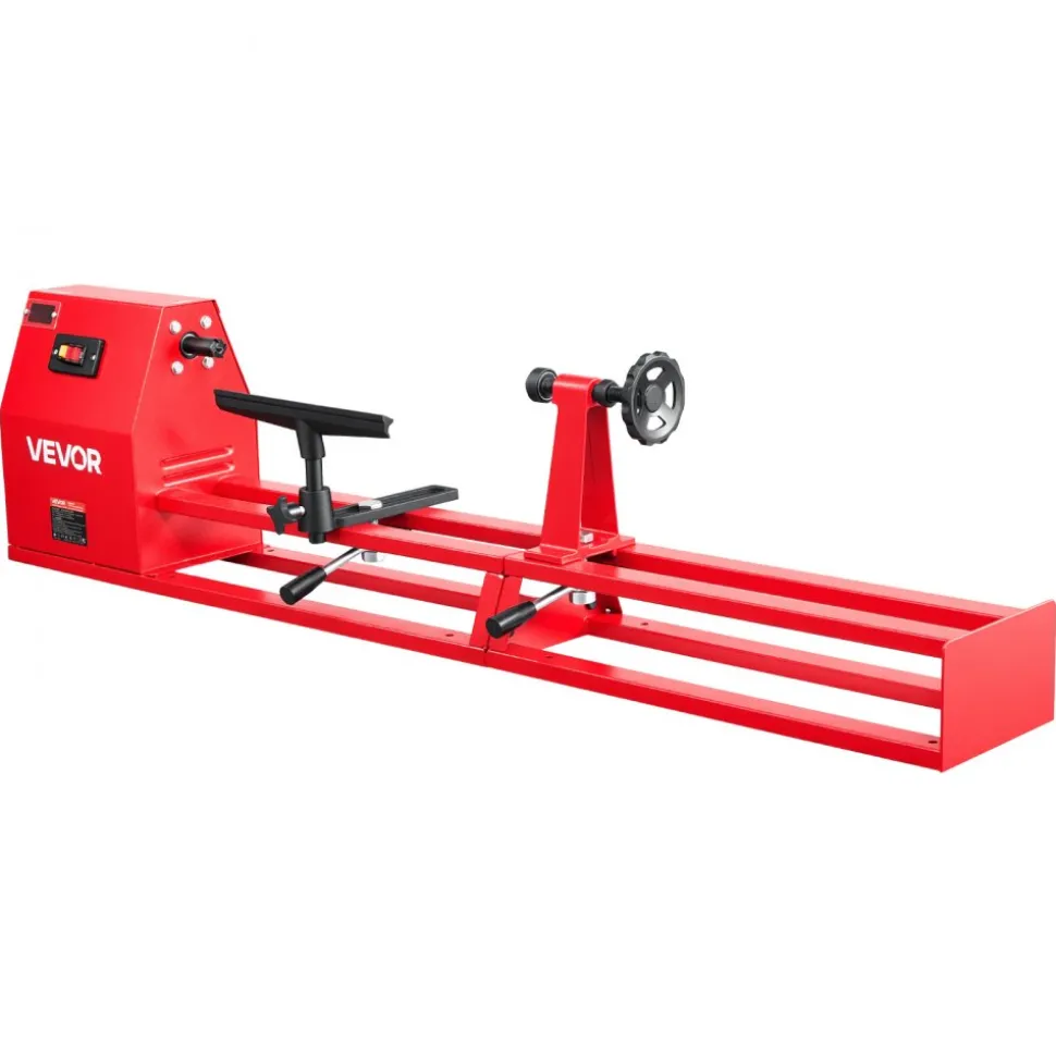 VEVOR Wood Lathe 1/2 HP 14" x 40" Benchtop Wood Lathe Machine 4 Speeds, 930/1500/2050/2500 RPM, with Tool Rest, Wrenches, Faceplate, Heavy Duty, for Beginner Professional Woodworking, Woodturning