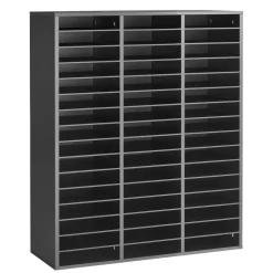 VEVOR Wood Literature Organizer 27 Compartments Office Mailboxes Brown, Countertop Literature Sorter for Files Documents Papers, with Adjustable Shelves, for Office, Home, Classroom Organization