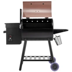VEVOR Wood Pellet Grill Smoker, 8 in 1 BBQ Grills for Outdoor Cooking, 456 Square Inches Cook Area Electric Grill and Smoker, with Digital Controller, Meat Probe, 500°F Max Temperature, Black