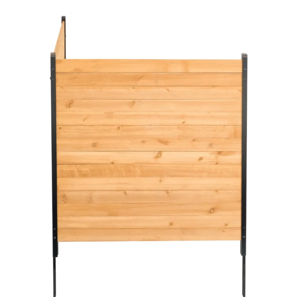 VEVOR Wood Privacy Fence, 39" W x 61" L, 1-Panel Air Conditioner Fence Screen, Pool Equipment Enclosure with Metal Stakes, Easy DIY Installation, Outdoor Trash Can Hider for Garden Decoration