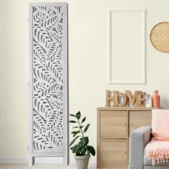 VEVOR Wood Room Divider, 6 Panel Wood Folding Privacy Screen, 66.9 Inches Tall Indoor Carved Partition Divider, Portable Decoration Screen, for Room Separation, Home, Office, Restaurant & Bedroom