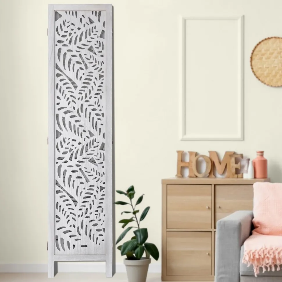 VEVOR Wood Room Divider, 6 Panel Wood Folding Privacy Screen, 66.9 Inches Tall Indoor Carved Partition Divider, Portable Decoration Screen, for Room Separation, Home, Office, Restaurant & Bedroom