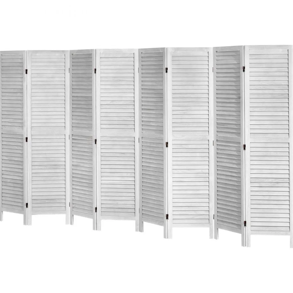 VEVOR Wood Room Divider, 8 Panel Wood Folding Privacy Screen, 66.9 Inches Tall Indoor Louvered Wooden Partition, Portable Decoration Screen, for Room Separation, Home, Office, Restaurant & Bedroom
