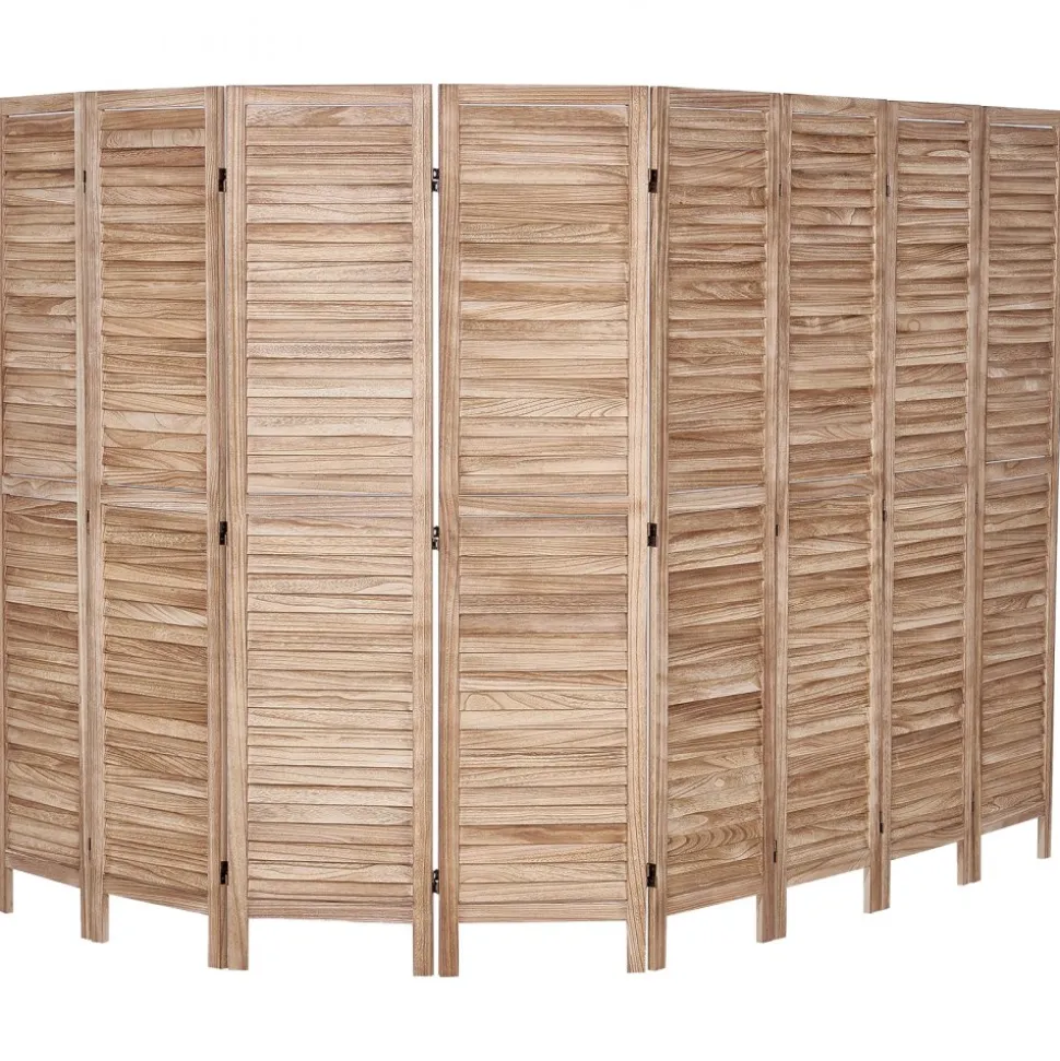 VEVOR Wood Room Divider, 8 Panel Wood Folding Privacy Screen, 66.9 Inches Tall Indoor Louvered Partition Divider, Portable Decoration Screen, for Room Separation, Home, Office, Restaurant & Bedroom
