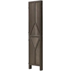 VEVOR Wood Room Divider 4 Panels Wood Folding Privacy Screen Y Pattern, For Room Separation & Home Decor, 67 inches Tall, Solid Frame, 360° Two-Way Hinges, Rustic Wooden Partition with Hardware