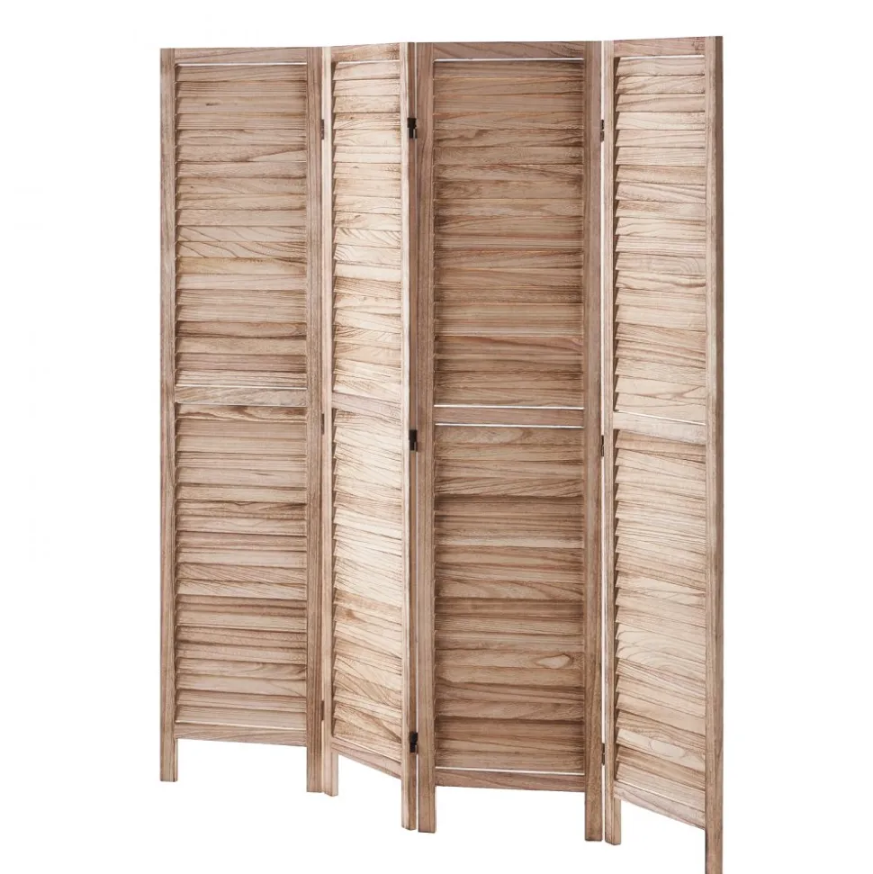 VEVOR Wood Room Divider 4 Panels Wood Folding Privacy Screen X Pattern, For Room Separation & Home Decor, 67 inches Tall, Solid Frame, 360° Two-Way Hinges, Rustic Wooden Partition with Hardware