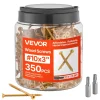 VEVOR Wood Screws 350 PCS, #10 x 3-Inch Anti-Rust Coated, Exterior Deck Screw Torx/T25 Star Drive, Metal Rust-Resistant Outdoor Decking Screws with 2 Screw Connectors, for Decking Fencing Framing