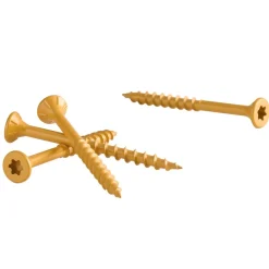 VEVOR Wood Screws 350 PCS, #8 x 2-Inch Anti-Rust Coated, Exterior Deck Screw Torx/T25 Star Drive, Metal Rust-Resistant Outdoor Decking Screws with 2 Screw Connectors, for Decking Fencing Framing