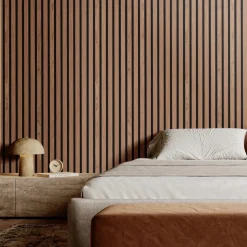 VEVOR Wood Slat Acoustic Panels, 23.6 x 47.2 inch, MDF Accent Wooden Wall Panels for Modern Interior Wall, Faux Wood Wall Board Panels for Stylish Decor and Noise Reduction, Walnut