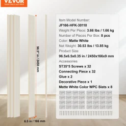 VEVOR Wood Slat Acoustic Panels, 23.6 x 47.2 inch, MDF Accent Wooden Wall Panels for Modern Interior Wall Decor, Faux Wood Wall Board Panels for Noise Reduction, Black Oak