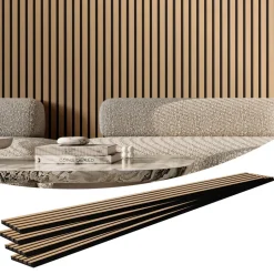 VEVOR Wood Slat Acoustic Panels, 7.9 x 94.5 inch, MDF Accent Wooden Wall Panels for Modern Interior Wall Decor, Faux Wood Wall Board Panels for Noise Reduction, Light Oak