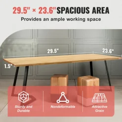 VEVOR Wood Table Top, Holds up to 330 lb, 29.5