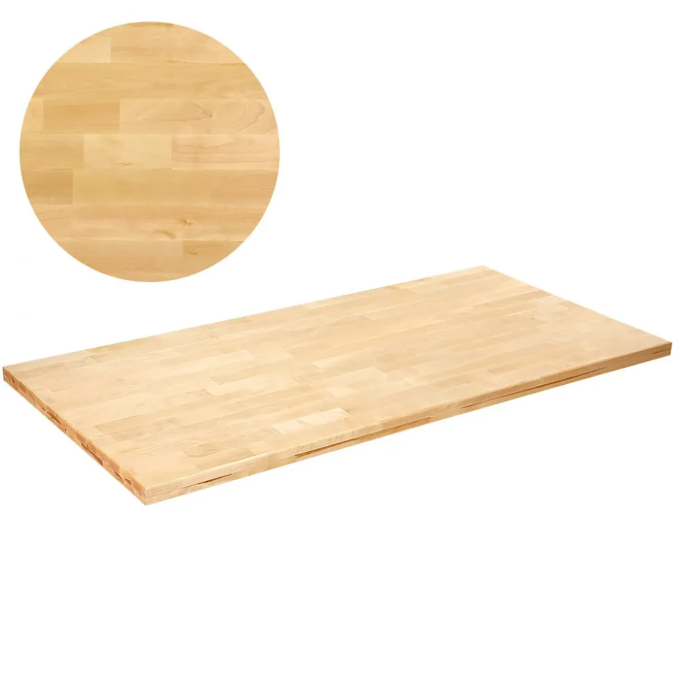 VEVOR Wood Table Top, Holds up to 330 lb, 59.1" x 29.5" x 1.5" Rectangular Countertop for Height Adjustable Electric Standing Desk Frame, Universal Solid One-Piece Maple Desktop for Office & Home Desk