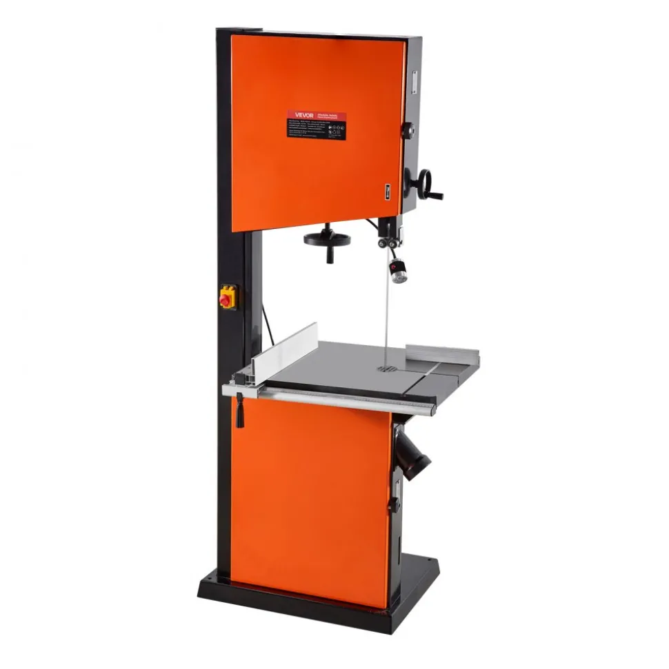 VEVOR Woodworking Bandsaw, 18-Inch, Band Saw with 2240W 3HP Motor, 16-Inch Maximum Cutting Height, 27.2 x 20 in Cast Iron Table, with 360° Work Light, Miter Gauge, Fence, Band Saw for Woodworking