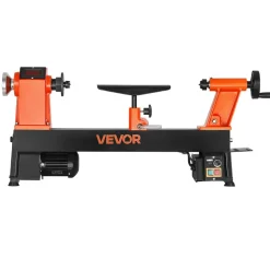 VEVOR Woodworking Lathe, 1 HP, Benchtop Wood Lathe Machine with 0 to 3800 RPM Variable Speed, 12 x 18 in Workbench, Brushless DC Motor, Cast Iron Construction, for Beginner DIY Enthusiast Woodworking