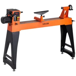 VEVOR Woodworking Lathe, 1.5 HP, Wood Lathe Machine with 0 to 3200 RPM Variable Speed, 16 x 40 in Workbench, Brushless DC Motor, Cast Iron Body, Tool Rest, for Medium to Large Projects Woodworking