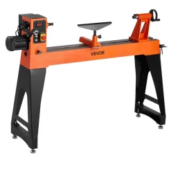 VEVOR Woodworking Lathe, 2 HP, Wood Lathe Machine with 0 to 3200 RPM Variable Speed, 18 x 40 in Workbench, Brushless DC Motor, Cast Iron Body, Tool Rest, for Medium to Large Projects Woodworking