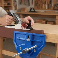 VEVOR Woodworking Vise, 9 Inch Jaw Width, Quick Release Wood Bench Vise, 10.2 Inch Max Jaw Opening, Heavy-duty Cast Iron Construction, Adjustable Front Stop, Workbench Vice, for Woodworking Drilling