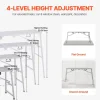 VEVOR Work Platform, 4 Gear Adjustable Height, Folding Alloy Steel Step Ladder, Portable Scaffolding Platform, 880 lb Load Capacity, Non-Slip Rubber Feet, Drywall Painting Stool, Cleaning & Washing