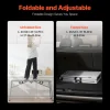 VEVOR Work Platform, 4 Gear Adjustable Height, Folding Alloy Steel Step Ladder, Portable Scaffolding Platform, 800 lb Load Capacity, Non-Slip Rubber Feet, Drywall Painting Stool, Cleaning & Washing