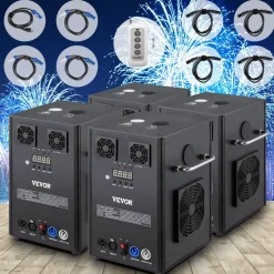 VEVOR 400W 2pcs Large Stage Equipment Special Effect Machine, Smart DMX Control Stage Equipment Showing Machine, Stage Lighting Effect Machine with Wireless Remote Control for Musical Show, Wedding