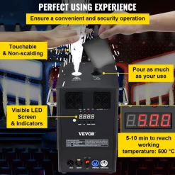 VEVOR 400W 2pcs Large Stage Equipment Special Effect Machine, Smart DMX Control Stage Equipment Showing Machine, Stage Lighting Effect Machine with Wireless Remote Control for Musical Show, Wedding