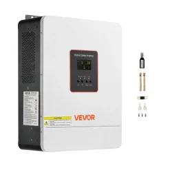 VEVOR 4000W Single-Phase Hybrid Solar Inverter, 24V DC to 230V AC, Pure Sine Wave Power Inverter with Built-in 120A MPPT Solar Controller, WiFi Module, for Lead Acid/Lithium Battery Off-Grid