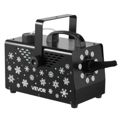 VEVOR 900W Snow Machine with 9 LED RGB Lights, 12 LED Lighting Colors, and Wireless Remote, Handheld/Hanging Outdoor Snowflake Machine Fake Snow Machines with 1L Tank for Christmas Party