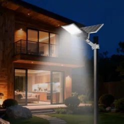 VEVOR 12000W Solar Street Light Outdoor, 900000LM, High Powered Commercial Parking Lot Light Dusk to Dawn, Split Type LED Flood Security Lamp with RF Remote Control, IP65 Waterproof, for Driveway Yard