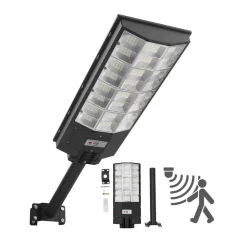 VEVOR 8000W Solar Street Light Outdoor, 450000LM, Commercial Parking Lot Light Dusk to Dawn, LED Flood Security Lamp with Motion Sensor, IP65 Waterproof Outdoor Lighting, for Driveway Yard, 1 Pack