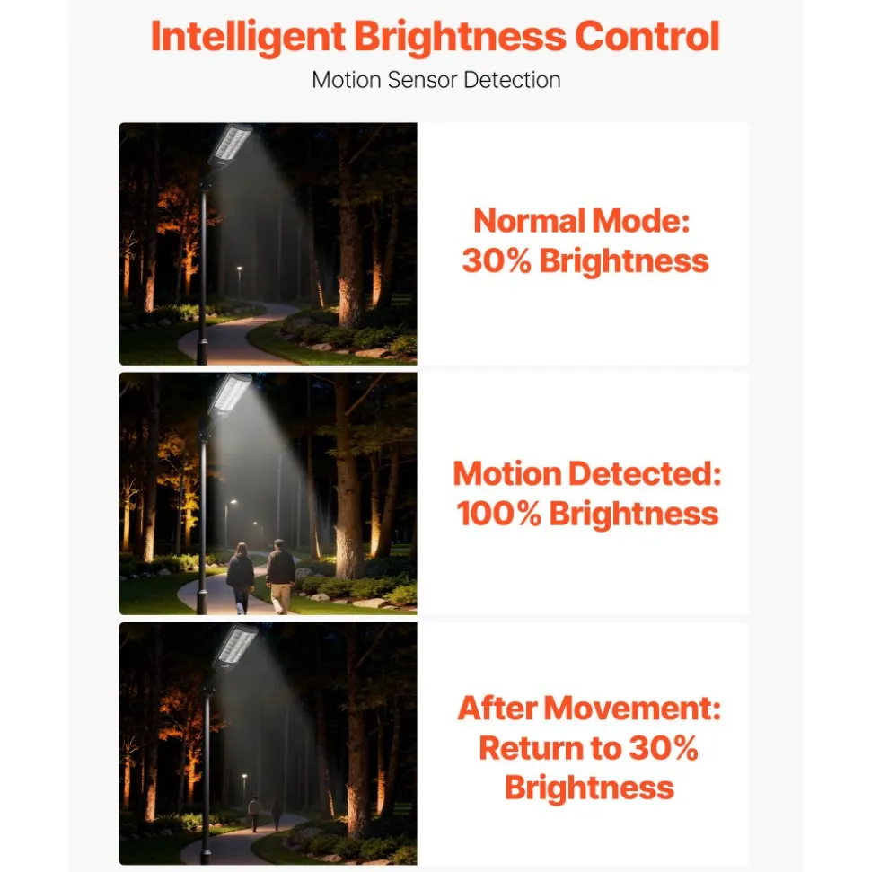 VEVOR 8000W Solar Street Lights Outdoor, 450000LM, Commercial Parking Lot Lights Dusk to Dawn, LED Flood Security Lamp with Motion Sensor, IP67 Waterproof Outdoor Lighting, for Driveway Yard, 2 Pack