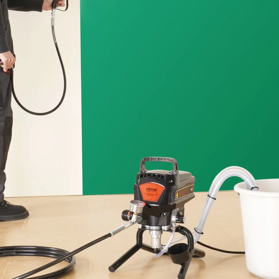 VEVOR 950W Stand Airless Paint Sprayer, 3000PSI High Efficiency Electric Airless Sprayer, Handheld Paint Sprayers for Home Interior and Exterior Furniture and Fences, Fine And Even Painting Effect