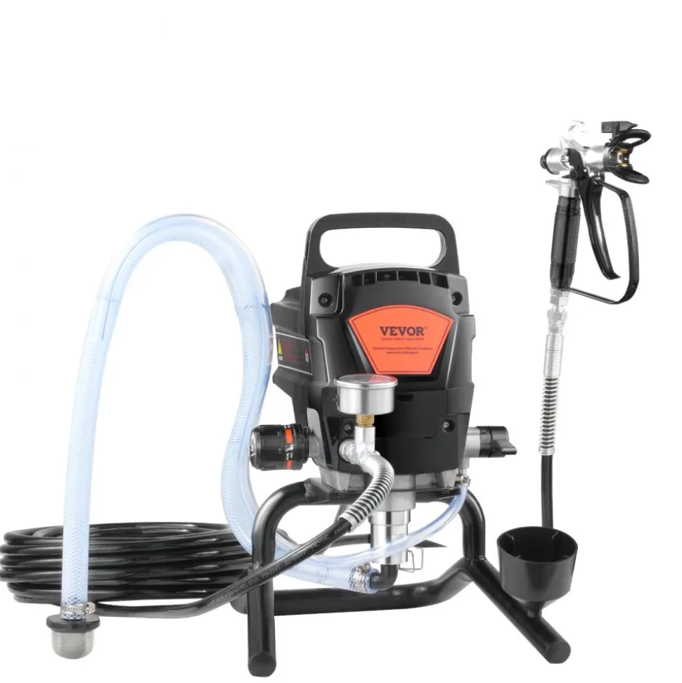 VEVOR 950W Stand Airless Paint Sprayer, 3000PSI High Efficiency Electric Airless Sprayer, Handheld Paint Sprayers for Home Interior and Exterior Furniture and Fences, Fine And Even Painting Effect