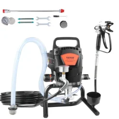 VEVOR 950W Stand Airless Paint Sprayer, 3000PSI High Efficiency Electric Airless Sprayer, Handheld Paint Sprayers for Home Interior and Exterior Furniture and Fences, Fine And Even Painting Effect