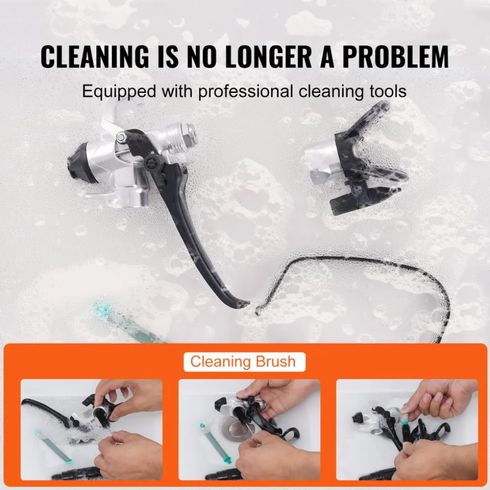 VEVOR 950W Stand Airless Paint Sprayer, 3000PSI High Efficiency Electric Airless Sprayer, Handheld Paint Sprayers for Home Interior and Exterior Furniture and Fences, Fine And Even Painting Effect