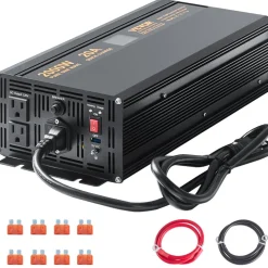 VEVOR 2000W Sump Pump Battery Backup with LCD, Automatically Shifts to Inverter Power Ensuring Uninterrupted Operation, Essential for Emergencies & Power Failures