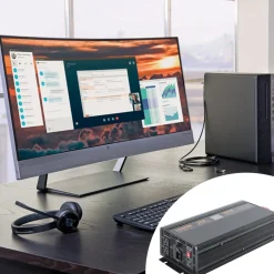 VEVOR 2000W Sump Pump Battery Backup with LCD, Automatically Shifts to Inverter Power Ensuring Uninterrupted Operation, Essential for Emergencies & Power Failures