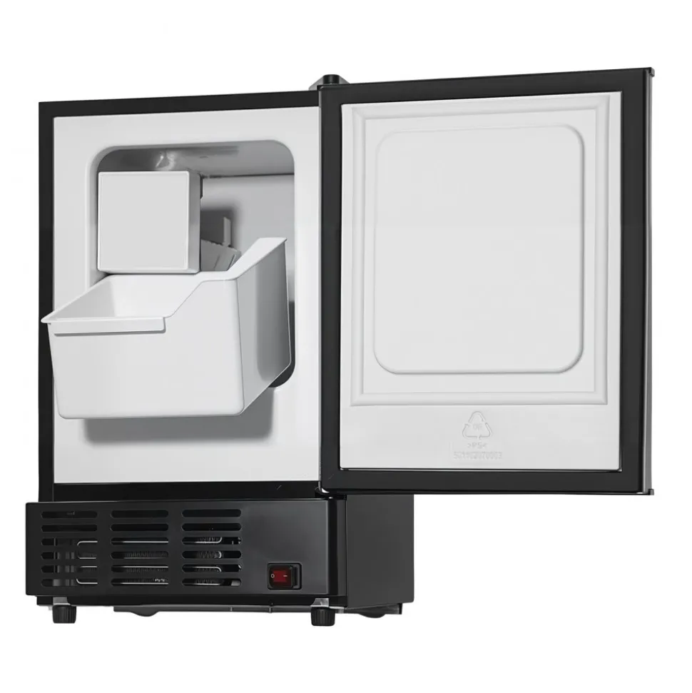 VEVOR 15" W Under Counter Ice Maker, 15 LBS/Day Crescent Ice Maker Built-in with 11LBS Storage Bin & Reversible Door, Freestanding Ice-Making Machine for Commercial Home Kitchens - No Drain Required