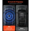 VEVOR 10" 400W Underseat Car Subwoofer, Slim Powered Car Subwoofers Under the Seat, Low Profile Audio Sub Built-in Amplifier, High/Low Level Input & Volume Controller for SUVs, Car, Truck, RV