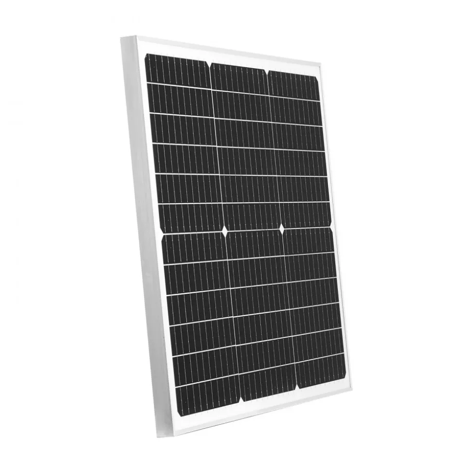 VEVOR 50W 12V Solar Battery Charger Maintainer, Mono Solar Panel Trickle Battery Charger with Upgraded MPPT Controller, IP65 Waterproof for Car Boat RV Trailer Flat Rooftop (Bracket Not Included)