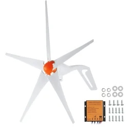 VEVOR 500W Wind Turbine Generator, 12V Wind Turbine Kit, 5-Blade Wind Power Generator with MPPT Controller, Adjustable Windward Direction & 2.5m/s Start Wind Speed, Suitable for Home, Farm, RVs, Boats