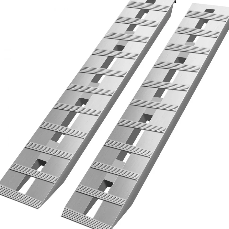 VEVOR 60'' X 12'' Aluminum Trailer Ramps 6000LBS Total Beavertail Hook End 1 Pair 2 Ramps